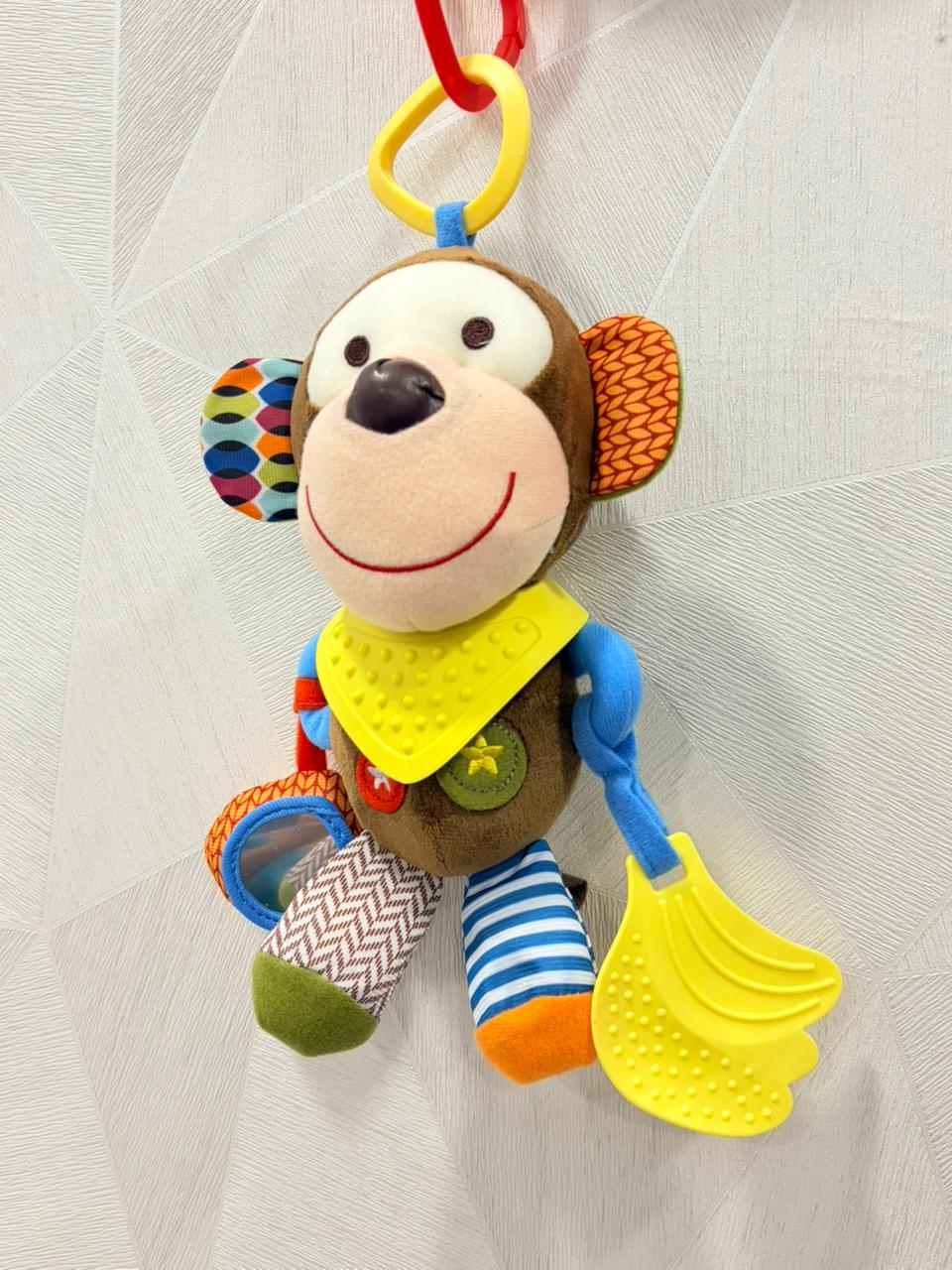 Muffin Monkey Multi-Sensory Activity Teething Toy & Rattle
