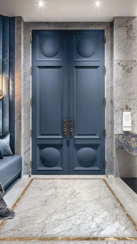 Royal Blue Double HDHMR Moulding Door