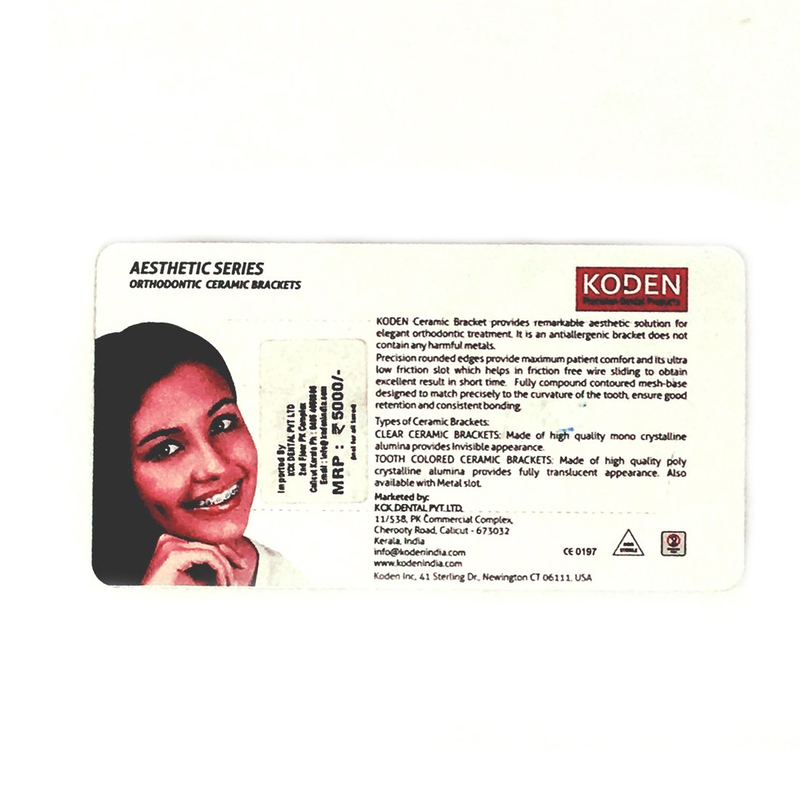 Koden Ceramic MBT Metal Slot Bracket Kits