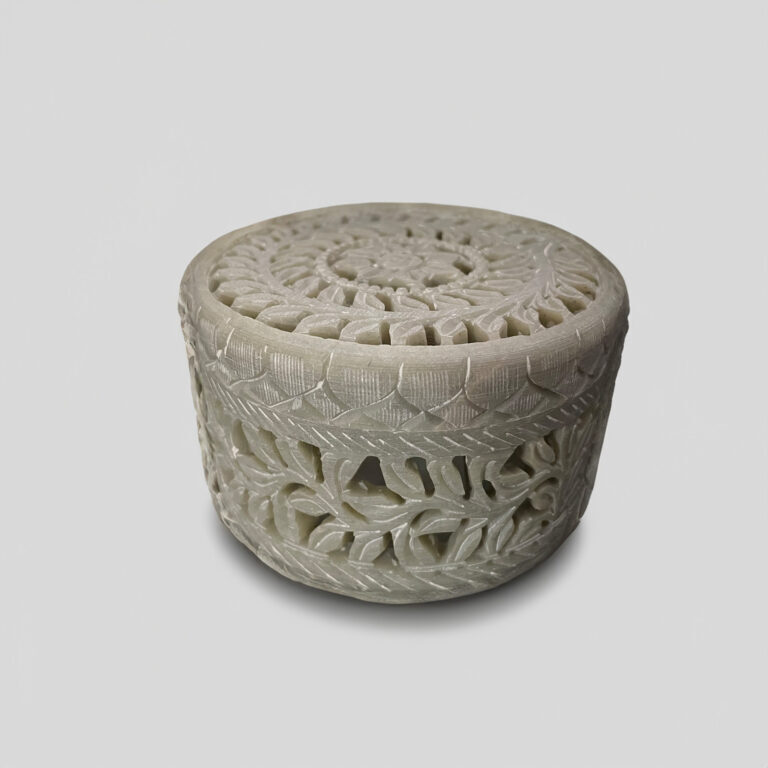 Delicate Floral Marble Jewelry Box