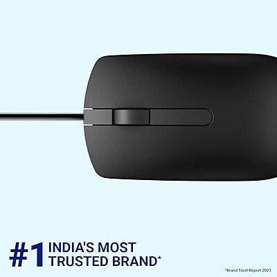 Dell MS116 Wired Optical Mouse, 1000DPI, LED Tracking, Scrolling Wheel, Plug and Play