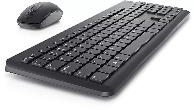 Dell USB Wireless Keyboard and Mouse Set- KM3322W, Anti-Fade & Spill-Resistant Keys, up to 36 Month Battery Life, 3Y Advance Exchange Warranty