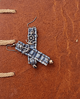 Denim Earrings