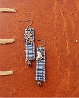 Denim Earrings
