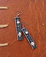 Denim Earrings