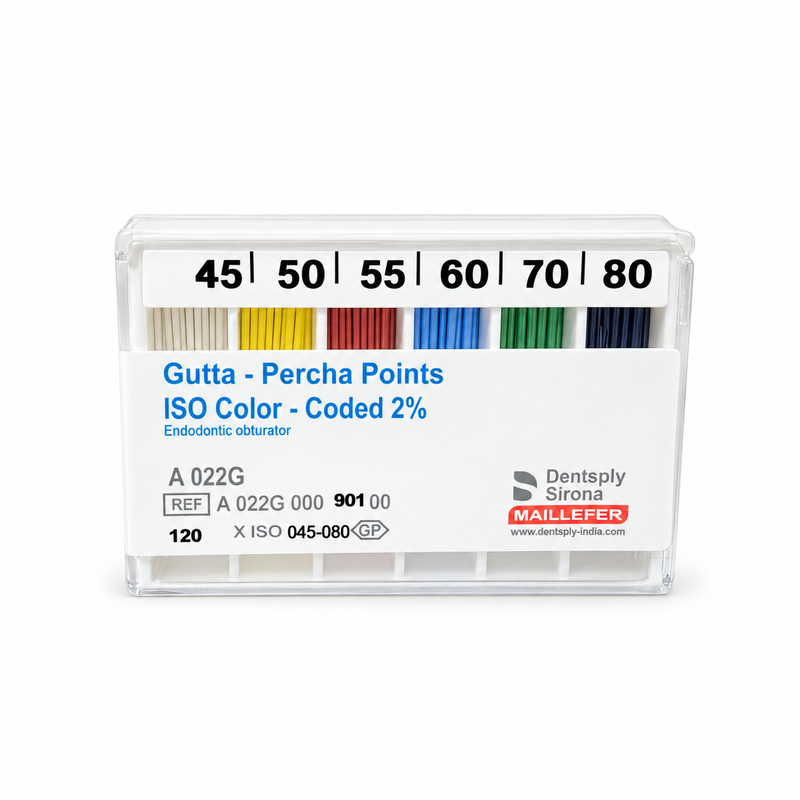 Dentsply Gutta Percha Points 2% Taper – ISO Standard Root Canal Filling Material