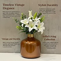 Copper Orange Vase