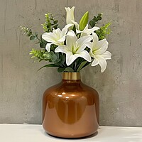 Copper Orange Vase