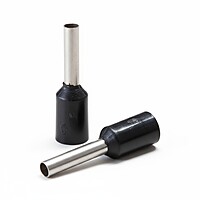 1.5 sq.mm Ferrule Copper Crimp Connector β Insulated Cord Pin End Terminal (Black) Pack of 10