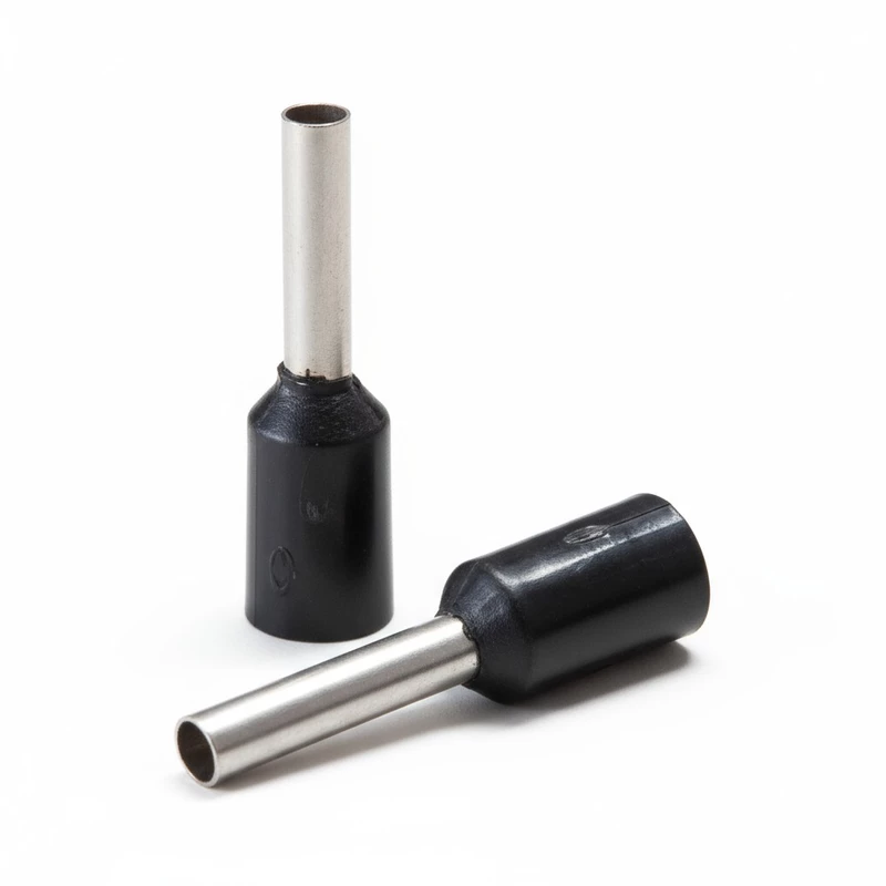 1.5 sq.mm Ferrule Copper Crimp Connector – Insulated Cord Pin End Terminal (Black) Pack of 10