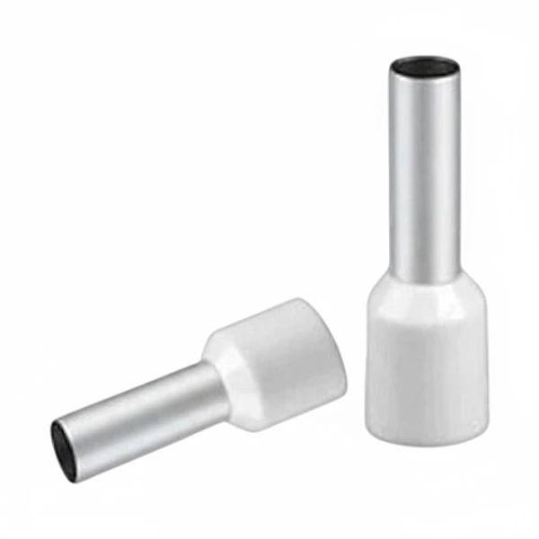 0.5 sq.mm Ferrule Copper Crimp Connector – Insulated Cord Pin End Terminal (White) Pack of 10