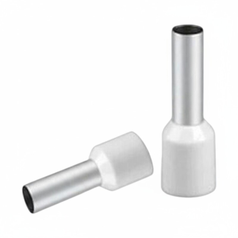 0.5 sq.mm Ferrule Copper Crimp Connector – Insulated Cord Pin End Terminal (White) Pack of 10