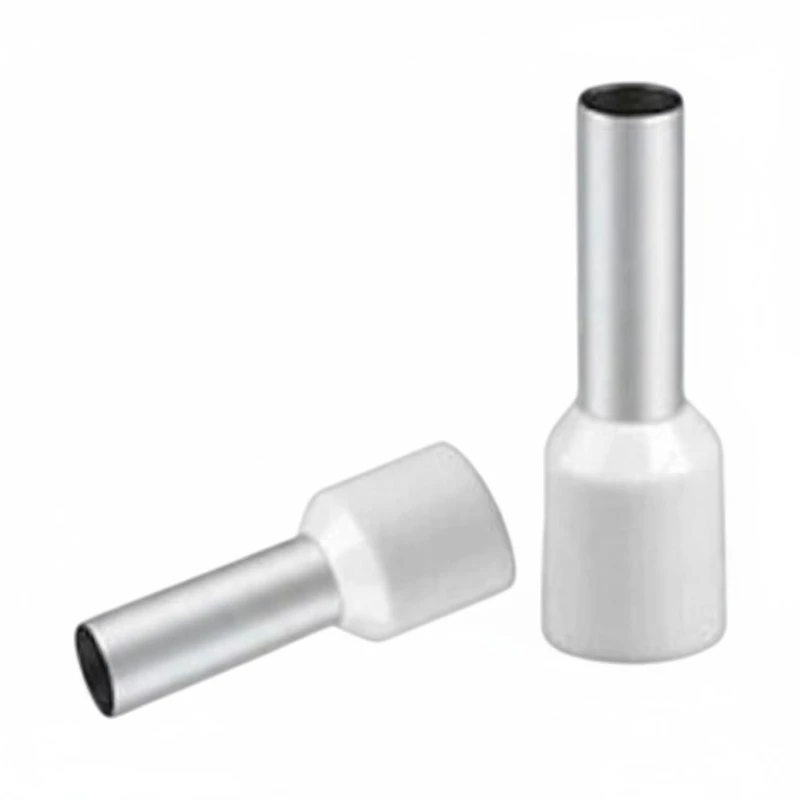 0.5 sq.mm Ferrule Copper Crimp Connector – Insulated Cord Pin End Terminal (White) Pack of 10