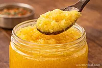 Close-up texture of pure bilona desi cow ghee