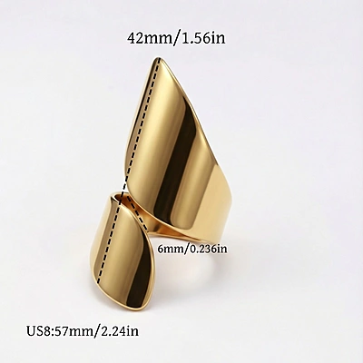 Veyron 18K Gold-Plated Sculptural Double Leaf Open Ring