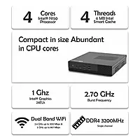 Intel N150 Mini PC – Alder Lake-N Quad Core, 4K Dual Display, Expandable RAM & Storage | SmartDeskPC