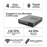 Intel i7-1185G7 Mini PC – 11th Gen Quad Core Processor, Iris Xe Graphics, Dual 4K Display, USB 4.0 & Wi-Fi 5 | SmartDeskPC