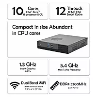 Intel i7-150U Mini PC – Powerful Quad Core Processor, 4K Display Support, HDMI, USB 3.0 & Wi-Fi 5 | SmartDeskPC