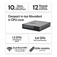 Intel i5-120U Mini PC – 14th Gen 10-Core Processor, Dual 4K Display, HDMI, USB 4.0 & Wi-Fi 5 | SmartDeskPC