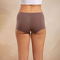 NYKAA Cotton Mid Rise Boyshort with Full Rear Coverage NYP082 DEEP TAUPE XL