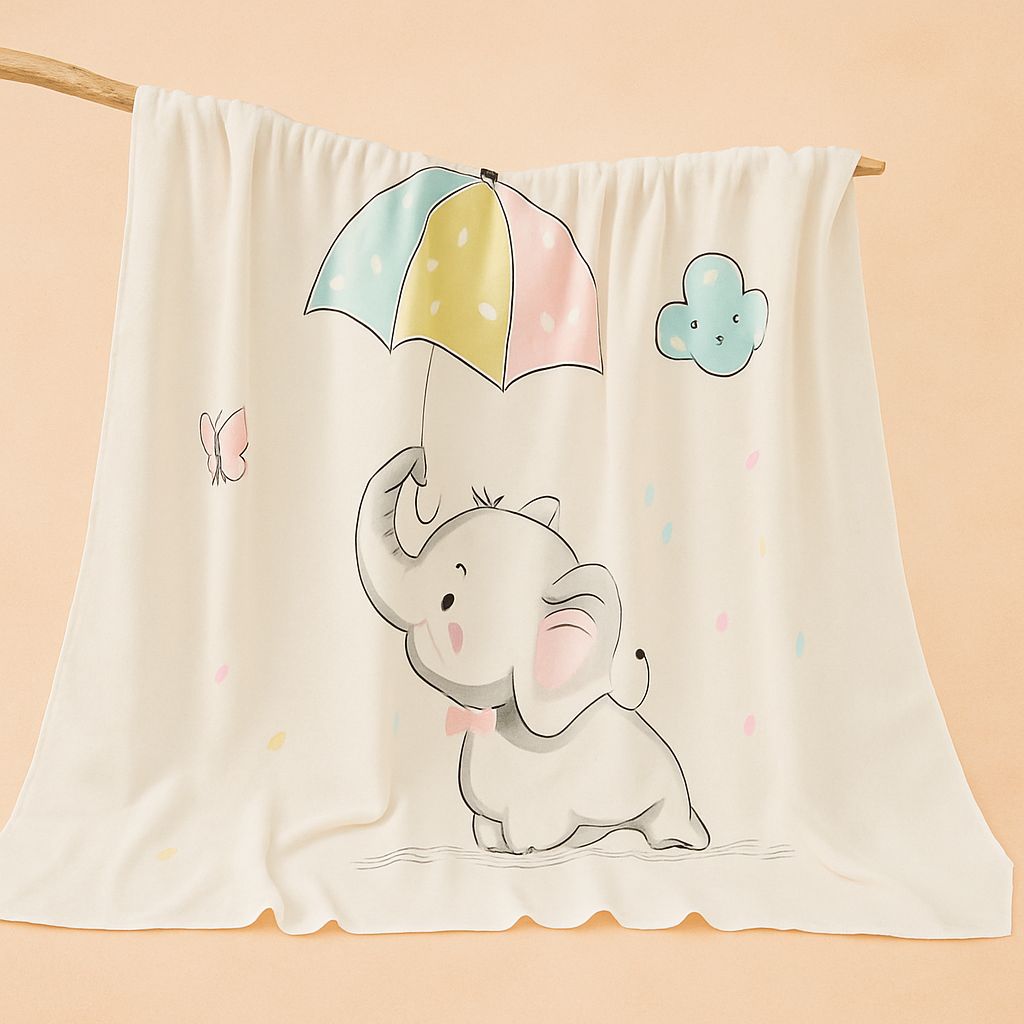 Premium Bamboo Cotton Muslin Swaddle Blanket – 110x110cm Premium Bamboo Cotton Muslin Swaddle Blanket – 110x110cm