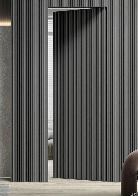 Sleek and Modern: HDHMR Louvered Door with Contemporary Deco Paint