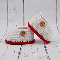 Red Baby Booties with Double-Layer Sole – Soft & Comfortable Infant Shoes