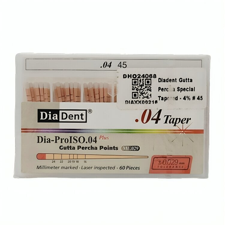 DiaDent Gutta Percha Points 4% – Special Tapered Root Canal Points