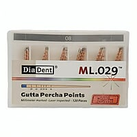 DiaDent Gutta Percha Points 2% – ISO Standard Root Canal Points