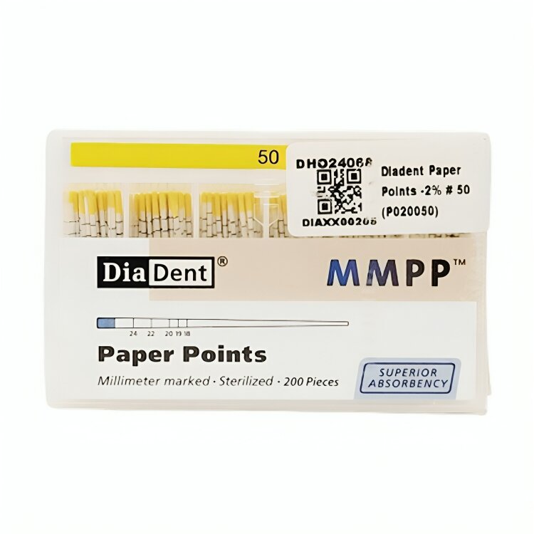 Diadent Paper Points Millimeter Marked 2% Endodontic Paper Points