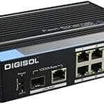 DG-IS1010F – DIGISOL 8 Port Fast Ethernet Unmanaged Industrial Switch with 1 Ethernet & 1 SFP Gigabit Uplink Ports