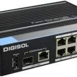 DG-IS1010F – DIGISOL 8 Port Fast Ethernet Unmanaged Industrial Switch with 1 Ethernet & 1 SFP Gigabit Uplink Ports