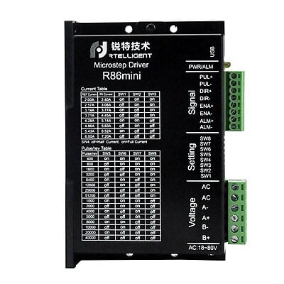 Rtelligent R86 Mini Stepper Driver  18-80 Vdc