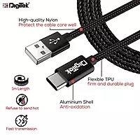 Digitek Charge & Data USB Cable ,1 Metre, Black (DC 1M MU NB BKL )