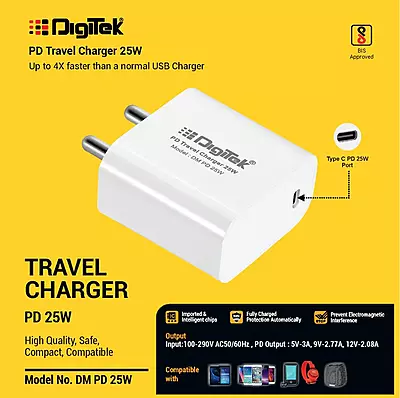 Digitek PD Travel Charger 25W (DMPD 25W) Digitek PD Travel Charger 25W (DMPD 25W)