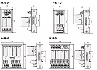 SiRON Y430-O~Y435-O Series Wide Base Type Power Relay Module