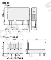 SiRON Y920/Y900 Series Miniature Signal Relay/socket
