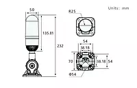 SiRON D020-2 Series LED Signal Lamp Highlight Light Beads