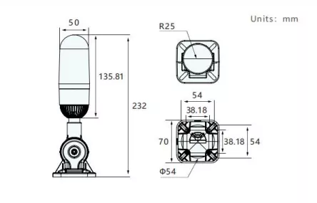 SiRON D020-2 Series LED Signal Lamp Highlight Light Beads