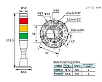 SiRON D019 Series LED Signal Lamp Highlight Light Beads