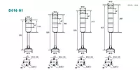 SiRON D016-B Series LED Signal Lamp Highlight Light Beads
