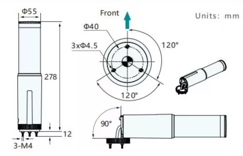 SiRON D010-2 Series LED Machine Tool Warning Light