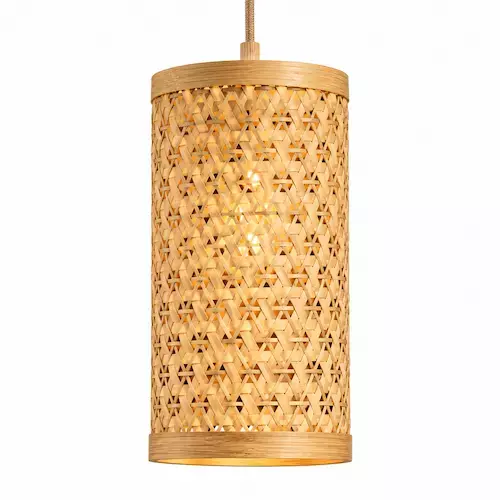 Home Decor Lighting Bamboo Diamond Wave Lampshade