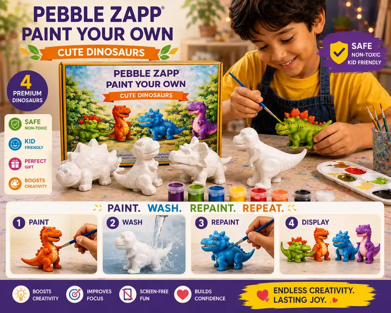 Reusable Dinosaurs| DIY Painting Kit โ Set of 4