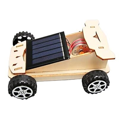 Wooden DIY Solar Panel Car Learning Toy Science Kit
