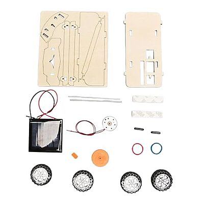 Wooden DIY Solar Panel Car Learning Toy Science Kit