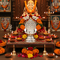 Silver Kamakshi Diya