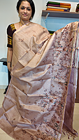 NK Premium semi tussar Peach- T