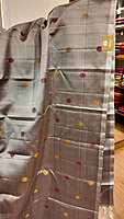 S Grey silk butti