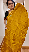 NK Semi Tussar Dotted Mustard- T